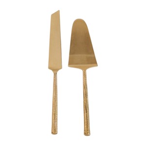 Ensemble de couteaux à gâteau en gros |   Ensemble de lève-pâtisseries plaqué or PVD pour cadeau de fête - Product Image 1