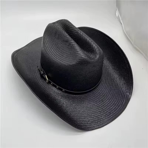 Genuine Leather Western Cowboy <b>Hats</b> for Men and Women Fedora Gambler <b>Hat</b> Cowboy Style Outback <b>Hat</b> With Buckle <b>Band</b> - Product Image 4