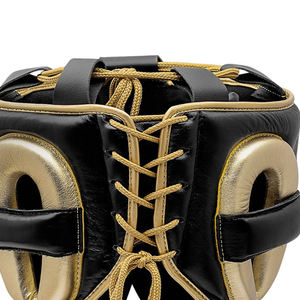 Casque de boxe en cuir véritable, MMA, Kickboxing, Muay Thai, protège-tête à menton ouvert, casque de combat pour arts martiaux - Product Image 6