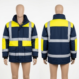 Premium 240 GSM Waterproof Polyester Cotton Safety <b>Jacket</b> <b>Orange</b> <b>Hi</b> <b>Vis</b> Reflective Tape CE Certified Workwear Custom Logo - Product Image 6