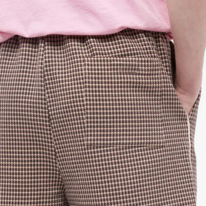 Pantalones Cortos Bermuda a Cuadros para Hombre, Cintura Media, con Cordón, Casuales, de Algodón Tejido - Product Image 6