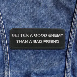 Badge brodé 3D personnalisé sur mesure, à coudre ou thermocollant, en tissu tissé, pour vêtements, vente en gros - Product Image 3