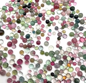 Turmalina Redonda Multicolor Natural, Cabujón, Piedra Preciosa Suelta, 10 CT, 3-5 MM, Certificada por IGI, para Joyería - Product Image 3