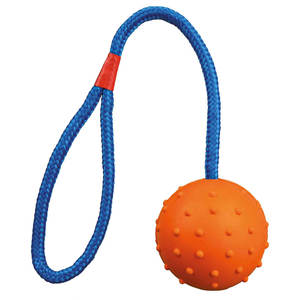 Natural Rubber Ball with String 30 cm Length 6 cm Diameter <b>Pet</b> <b>Interactive</b> & <b>Movement</b> <b>Toy</b> - Product Image 2