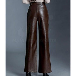 Pantalon en cuir pour femme, confortable, tendance, élégant, durable, en cuir véritable, idéal pour le style urbain. - Product Image 2