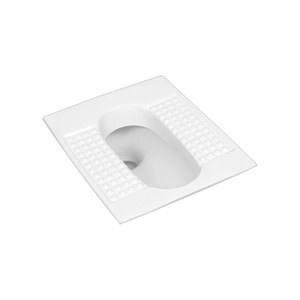 โถสุขภัณฑ์แบบนั่งยอง (P Trap) โถสุขภัณฑ์สาธารณะ โถสุขภัณฑ์แบบนั่งยองทำจากพอร์ซเลน - Product Image 1
