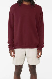 Wholesale Sweatshirt Oversized Solid Men Long Sleeves Cotton Plain Hoodies Pullover Sweatshirt for Men with reflective printing - Product Image 4