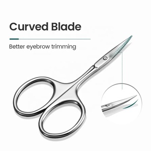 Ciseaux à sourcils de qualité supérieure à prix abordable, outil de coupe à lame droite pour épilation, tendance - Product Image 2