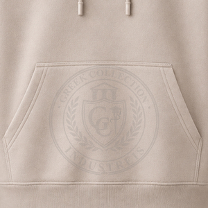 Sudaderas con Capucha Personalizadas con Logotipo en Relieve para Hombre y Mujer, Color Beige Sólido, Tejido Grueso, 100% Forro Polar, Bordado Griego, Ropa de Moda - Product Image 5