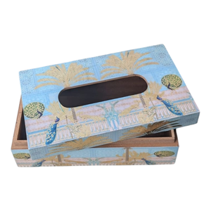 Porte-mouchoirs en bois émaillé de style vintage, design durable et élégant, artisanat moderne, idéal pour la voiture, le bureau ou la maison. - Product Image 5