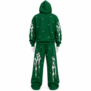 Chándal Unisex de Algodón 100% Pesado con Logotipo Personalizado Estampado, Lavado Ácido, Pedrería y Estampado Digital de Patrón Sólido, en Oferta, Hecho por AMSEC - Product Image 5