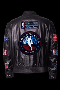 Blouson matelassé en cuir noir All-Star 2026 - Product Image 2
