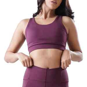 Soutien-gorge de sport imprimé numérique avec logo, crop top, leggings de fitness à dos élégant, bretelles, soutien-gorge de sport pour femmes - Product Image 6