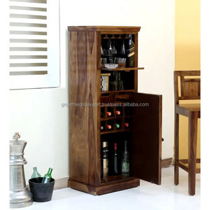 ตู้บาร์ไม้มะม่วง 2 ประตู ทรู ลิฟวิ่ง |   ตู้เก็บขวดไวน์ไม้เนื้อแข็ง |   เฟอร์นิเจอร์บาร์บ้านสไตล์โมเดิร์น 2026 GWE249 - Product Image 2