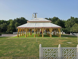 Luxury Maharaja Royal Wedding Event <b>Tent</b> Handcrafted Premium Waterproof PVC Outdoor Garden Pavilion MS Iron <b>Frame</b> MSI Pipe - Product Image 1