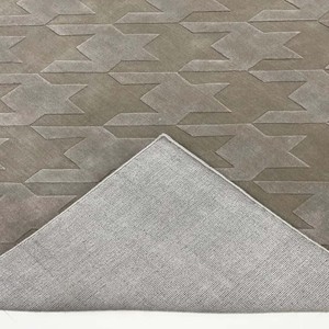 Alfombra Contemporánea Tejida a Mano, Gris con Relieve, Alfombra Suave Antideslizante para Sala de Estar, Dormitorio, Oficina, Hotel, Decoración - Product Image 6