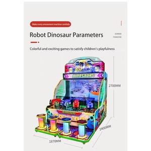 Máquina Arcade de Disparo de Bolas de Dinosaurios para 4 Jugadores, Operada con Monedas, Hardware Acrílico, Pantalla HD de 450W, Impacto Visual 3D, Juego de Lanzamiento de Bolas - Product Image 3