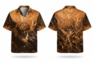 Camisas de Vestir Transpirables para Hombre, Estilo Urbano, Diseño Artístico Personalizado con Estampado de Alas de Ángel, Manga Corta, a la Moda, Elegantes, Venta al por Mayor - Product Image 4