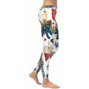 Leggings de Cintura Alta con Estampado Navideño, Pantalones de Yoga Elásticos de Punto para Mujer, Pantalones Casuales de Invierno con Estampado - Product Image 3
