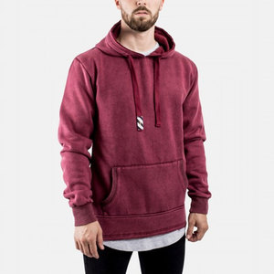 Men Hooded Sweatshirt Solid Color French Terry Cotton Pocket Casual Autumn Regular Fit - Product Image 4