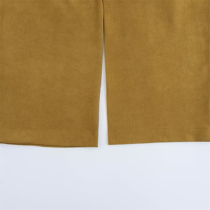 <b>High</b> Waist Solid Color Culottes Women's Loose Fit <b>Knee</b> Length Pants Autumn Minimalist Style Crepe Fabric Anti-Wrinkle - Product Image 4