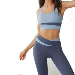 Women Eco-Friendly Reversible Print Solid Plus Size Fitness <b>Sets</b> Quick Drying Beauty Yoga Bra High Waist Hip Lifting Leggings - Product Image 6