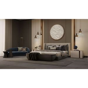 Luxury Royal Solid Teak Wood Bedroom Set White <b>Gold</b> Carved King Bed Wardrobe Dressing Table TV Stand <b>Sofa</b> Chairs Furniture - Product Image 1