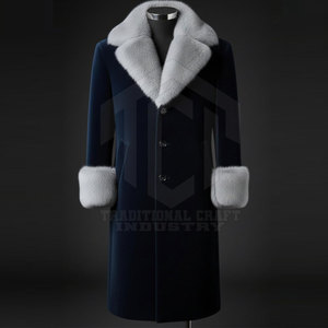 Manteau en laine classique de qualité supérieure pour hommes - Veste d'hiver élégante, design respirant, options personnalisables - Product Image 2