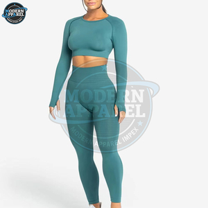 Oem & Odm Fitness Running Athletic Yoga Suits 2pcs Women's Yoga Leggings Set Woman Yoga Wear Custom Logo - Product Image 5