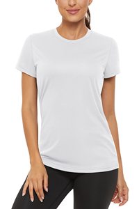 Comfortable Womens Summer O Neck <b>Top</b> Featuring Athletic Design Quick Dry Performance and Lightweight Knitted Fabric Construction - Product Image 3