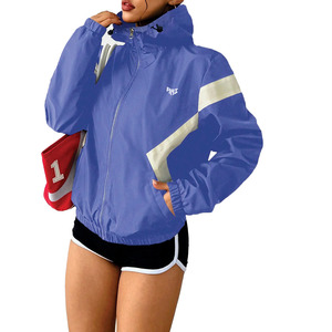 Women Lightweight Windbreaker <b>Jacket</b> <b>Waterproof</b> Hooded Zip Up Outdoor Running Casual Coat Reflective Panel Men's <b>Jackets</b> Supply - Product Image 5
