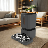 Distributeur intelligent d'aliments pour animaux de compagnie OEM, double source d'alimentation, contrôle par application et surveillance vidéo en temps réel, bols automatiques en plastique pour chats et chiens
