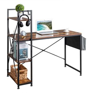 Scrivania per Computer Retrò 120x60x120cm in Truciolato Triamine Tipo H con Porta USB e Borsa Non Tessuta, Larghezza 60cm - Product Image 5