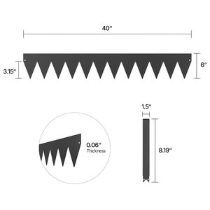 Set di 4 Bordure per Giardino in Acciaio 40 X 6, Resistente alla Ruggine, Bordatura Metallica Pieghevole per Prato e Giardino - Product Image 2