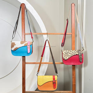 2025 haute qualité unique bandoulière sacs à main recycler cuir luxe dames sac à main coloré en cuir sacs de messager pour les femmes - Product Image 5