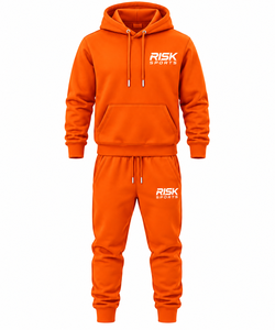 Ensemble de survêtement à capuche pour homme, pantalon de jogging long, 100% coton, sweat-shirt et pantalon à cordon de serrage pour un usage décontracté en hiver - Product Image 1