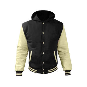 Veste de baseball varsity à capuche en laine et coton de haute qualité - Product Image 6