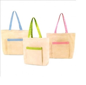 กระเป๋าผ้าแคนวาสสีพื้น,กระเป๋าโท้ทผ้าคอตตอนกระเป๋าช้อปปิงโลโก้แบบกำหนดเองพิมพ์สกรีนสีดำเป็นมิตรต่อสิ่งแวดล้อม - Product Image 1