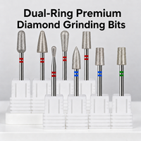 Foret à ongles professionnel Yaqin haut de gamme, diamant naturel, 3/32" (5 mm), forme conique, pour spécialistes en manucure russe
