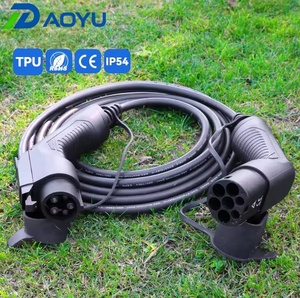 Cable de Carga para Vehículos Eléctricos Portátil de 7kW 32A, 1 Fase, Tipo 1 a Tipo 2, 5m, Resistente al Calor, TPU, Carga Rápida, para Hogar y Uso Público - Product Image 1