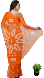 Sari de chifón estampado KV con diseño Bandhani - Product Image 6