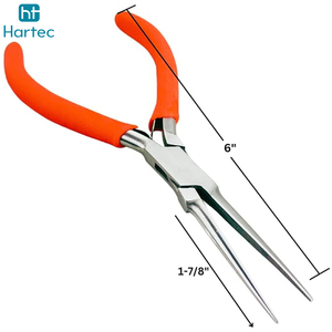 Wholesale Custom OEM Long <b>Needle</b> Nose Jewelry Making Pliers, Professional Carbon Steel <b>Beading</b> Wire Crafting Hand Tools - Product Image 3