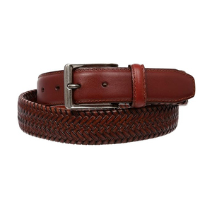 Cinturón Trenzado de Cuero 100% Genuino de Lujo para Hombre, con Logotipo Personalizado, Cómodo, con Hebilla de Aleación - Product Image 2