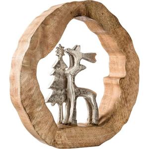 Porte-bougie en bois en forme de cœur avec cœurs métalliques, décoration de table pour la Saint-Valentin, décoration de la maison, style rustique, table de salon - Product Image 4