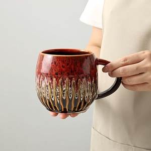 Premium Vintage Handmade Ceramic <b>Mug</b> 400ml Portable Rustic Style <b>Couple</b> Coffee Tea Wine Beer Wedding Mid Autumn Festival Gift - Product Image 1