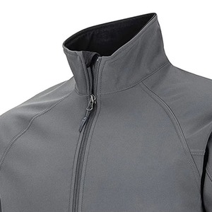 Men's <b>Soft</b> <b>Shell</b> <b>Jacket</b> Waterproof <b>Hooded</b> Winter Windproof Zip Fly Stand Collar Regular Fit Solid Color - Product Image 3