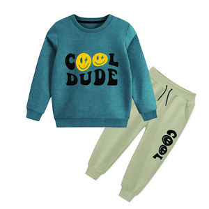 Ensembles de survêtements 2 pièces pour garçons personnalisés en gros Sweat-shirt à col rond et pantalon de jogging Ensemble de vêtements pour enfants - Product Image 1