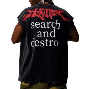 Camiseta Deportiva Unisex Extra Grande sin Mangas, Ligera, Transpirable, Antibacteriana, con Estampado Gráfico, de Spandex/Poliéster - Product Image 6