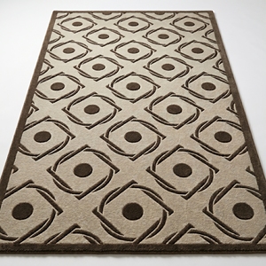 Alfombra de Lana Tufted de Pelo Medio Suave con Base de Látex Rectangular para Sala de Estar, Dormitorio, Hotel - Product Image 1