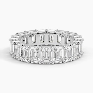 Anillo de Joyería Hip Hop Vintage con Diamante Cultivado en Laboratorio de Lujo, Corte Esmeralda, Certificado IGI, Plata, Engaste Invisible, para Mujer - Product Image 4